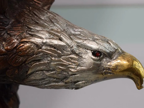 Scultura aquila bronzo - , animale