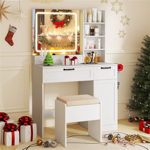 Scrivania vanity con porta - vanity,