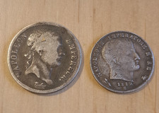 2 Francs 1812 A + 1 Lira 1812