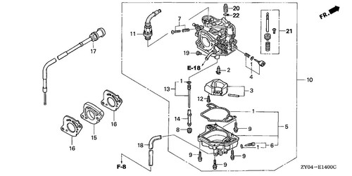 Carburatore guarnizione - carburatore, e