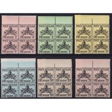 VATICANO 1954 QUARTINE