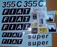 KIT ADESIVI DECALCOMANIE FIAT 355 C SUPER PER TRATTORI AGRICOLI CORNICE BIANCA