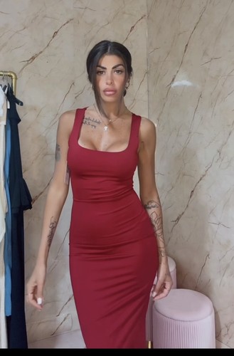 Dress lycra rosso - lycra,