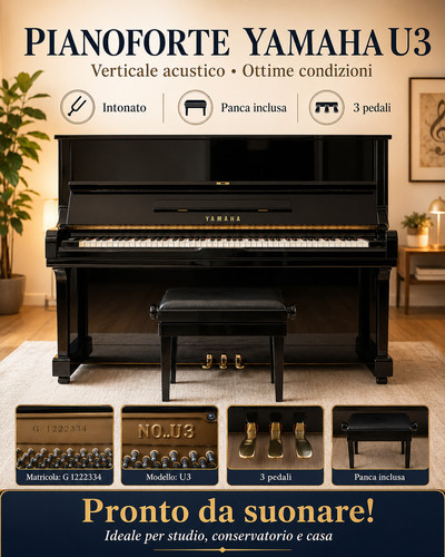 Yamaha pianoforte verticale - u3,