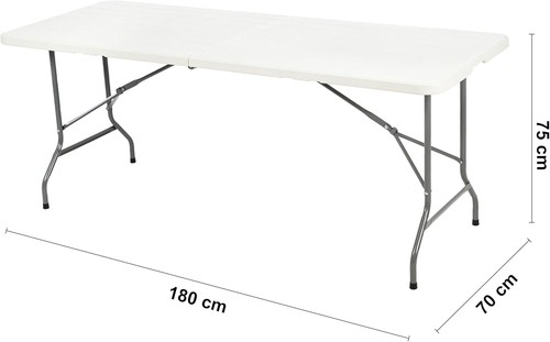 Tavolo pieghevole rettangolare - pieghevole,