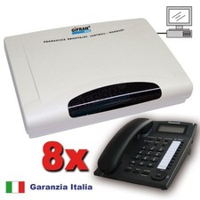 Kit Centralino telefonico analogico 4/16 linee Disa 90sec + 8 telefoni Panasonic