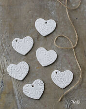 12 Cuori Grandi Decorati Profumati Matrimonio Segnaposto Bomboniera no gessetti