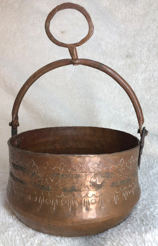 Antico calderone appendere - antico,