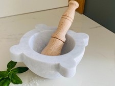 Mortaio Marmo Bianco di