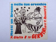 RADIO 99 TRIESTE METTI UN BRENNO Gerbini TV ADESIVO STICKER originale vintage 