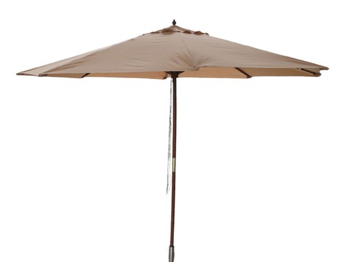 Holz sonnenschirm beige - holz-sonnenschirm, 3m