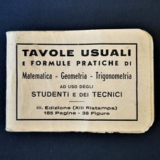 TAVOLE USUALI Formule Pratiche di Matematica, Geometria e Trigonometria Anni ‘30