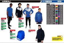BOX LEGEA CALCIO CALCETTO VARI COLORI -7 PEZZI: KIT GARA 2 TUTE SET GIUBBOTTO
