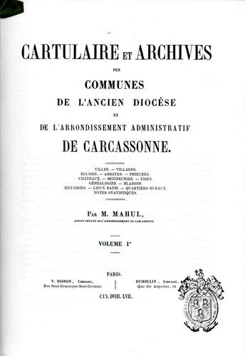 Cartulaire archives de - archives,