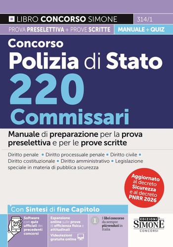 Libro concorso polizia - polizia, di