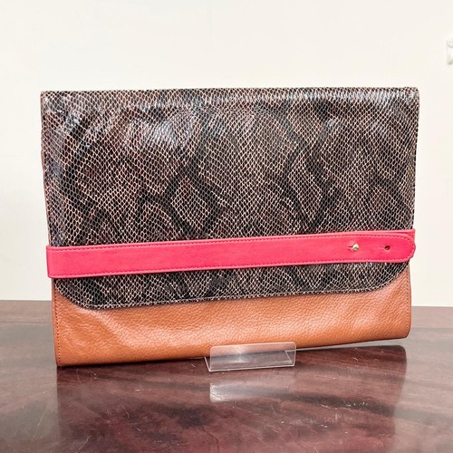 Borsa pochette grande marrone