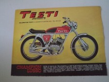 advertising Pubblicità 1972 MOTO TESTI CHAMPION LUSSO 50