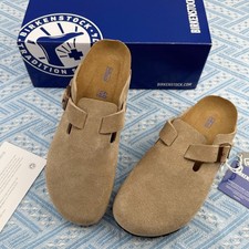 Nuovo Birkenstock Boston plantare morbido pelle scamosciata talpa largo/stretto/unisex/UE