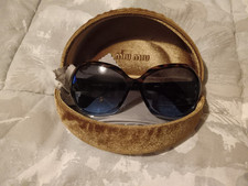 MIU MIU Occhiali da sole Donna Lenti Azzurre, Aste Leopardate, con box