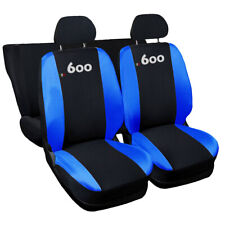 COPRISEDILI COMPATIBILI 600 SEICENTO FODERE AUTO SEDILI BICOLORE NERO/BLU ROYAL