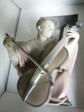 Angelo con violoncello Statuetta lladrò in porcellana