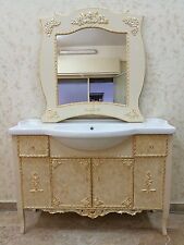 MOBILE BAGNO IN LEGNO AVORIO E