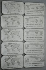 10 lingotti d'argento ONE OZ