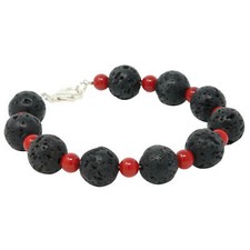 Bracciale lava corallo - &,