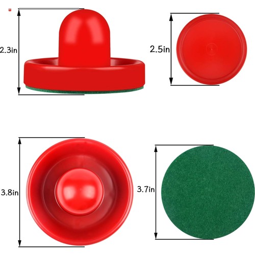 Air hockey pushers - red,