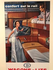 AFFICHE   Poster Wagons Lits