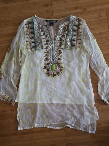 Top tunica trasparente bianco