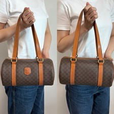 Borsa a mano Celine Macadam Barrel Papillon Mini Boston marrone