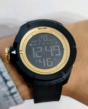 ?Orologio Sector Expander Alarm Luce Vintage Chrono Eagle Sveglia Black Gold