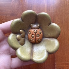 Thun Piattino Portaoggetti Quadrifoglio Con Coccinella Portafortuna RARO