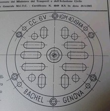 SCHEDA OMOLOGAZIONE CLACSON IMPEA BACHEL 150 VESPA 125 150 EPOCA 1965