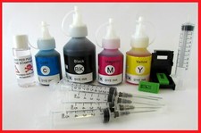 250 ml kit ricarica cartucce stampanti HP 56 nere e hp 57 colore + refill clip +