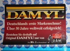 ADESIVO VINTAGE AUTOCOLLANT STICKER ORIGINALE FISHING D.A.M. CORDA MARCA DAMYL