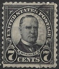 U.S.A. 1927 William McKinley  7cents  black  #639