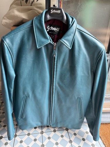 Supreme schott leather racer - leather,