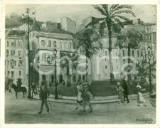 1936 NAPOLI Pittore Mario CORTIELLO La Riviera *Fotografia coeva del quadro