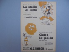SPARTITO MUSICALE 4° ZECCHINO D'ORO 1962 "LA STELLA DI LATTA/GETTO LA PALLA"