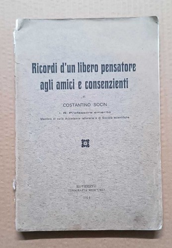 Ricordi libero pensatore - ricordi,