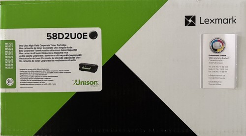 Toner 58d2u0e lexmark nero - toner,