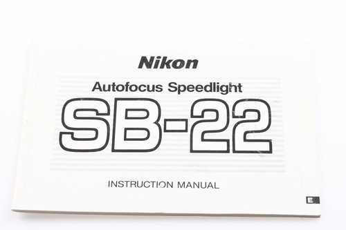 Nikon speedlight manuale - speedlight, sb-22