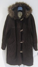 Montgomery Cappotto Cappuccio Pelle Flyng Wear Outfit Garment Vintage Marrone