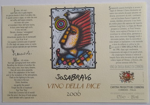 Etichetta vino della pace 2006 - etichetta,