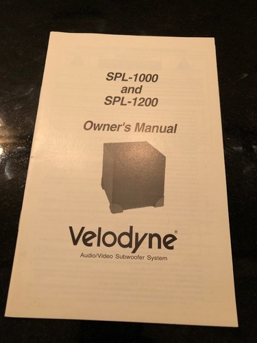Velodyne spl 1000 1200 - velodyne, spl-1000