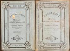 MELANI Alfredo. ARCHITETTURA ITALIANA. Milano, manuali Hoepli, 1887