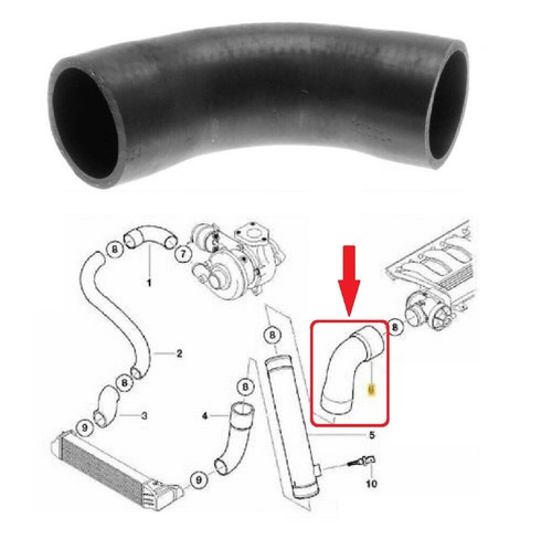 Tubo intercooler turbo - tubo, per