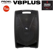 Proel V8PLUS Cassa Monitor Diffusore bi-amplificato a 2 vie 400W Picco, Nero